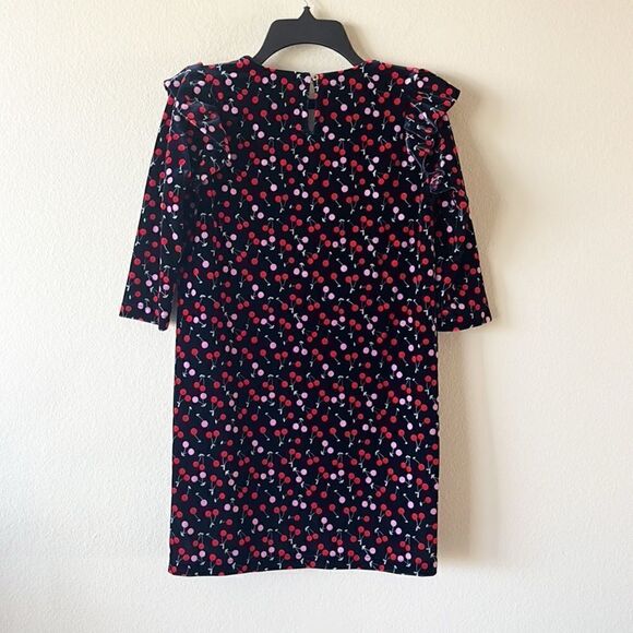 J Crew Crewcuts Velvet Cherries Shift Dress - Picture 8 of 14